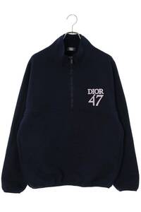 ディオール DIOR 24SS 413J434A0879 サイズ:L ハーフジップロゴ刺繍レギュラーフィットセータースウェット 中古 SB01
