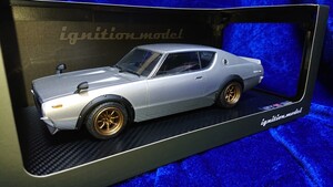 1/18 NISSAN SKYLINE 2000GT-R KPGC110 Ignition model イグニッションモデル 日産 スカイライン ケンメリ シルバー IG0032 ワタナベ