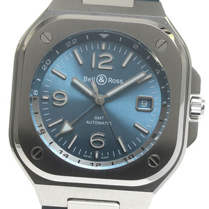 ベル＆ロス Bell＆Ross BR05G-PB-ST/SRB BR05 GMT SKY BLUE デイト 自動巻き メンズ 良品 箱・保証書付き_844574