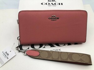 コーチ COACH 長財布 財布 シグネチャー アコーディオンラウンドジップウォレット新品 未使用 贈り物CK427 v206C