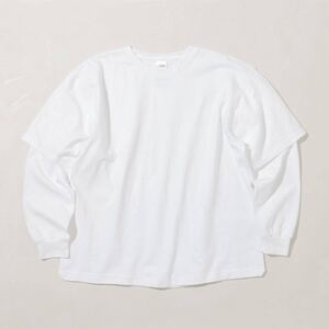 CAMBER LAYERED Custom size M キャンバー ホワイト リメイク アメリカ製 ヘビーウエイト 長袖 ロンT 