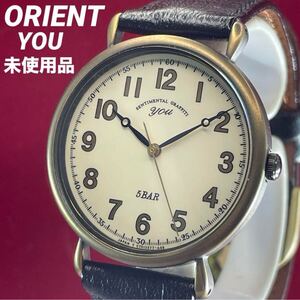 未使用品 ORIENT YOU QUARTZ 電池交換済 日本製 純正尾錠 腕時計 オリエント クォーツ ヴィンテージ アンティーク レディース メンズ