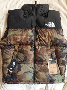 新品 XL THE NORTH FACE Novelty Nuptse vest TNFカモ ND92233 ノースフェイス ヌプシベスト ダウンジャケット