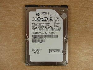 △B/185●日立 HITACHI☆2.5インチHDD(ハードディスク)☆80GB SATA150 5400rpm☆HTS541680J9SA00☆中古品