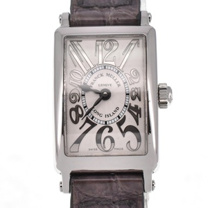 △ フランクミュラー FRANCK MULLER 802QZ ロングアイランド プティ K18WG/レザー クォーツ レディース 美品 L#129180