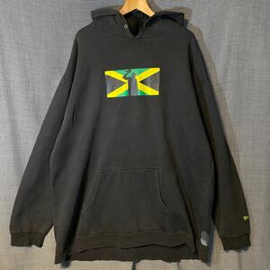 90s USA製 nesta ビッグサイズ XXL パーカー ネスタブランド　　90年代 アメリカ製 大きいサイズ ジャマイカ ダメージ ボロ古着 柳10462