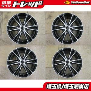 Laffite 17x7J+45 4H-100 中古4本セット ND型 ロードスター アクア ヴィッツ ヤリス カローラフィールダー キューブ フィット 等に 鴻巣