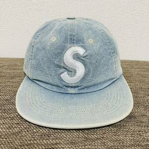 Supreme Washed Chambray S Logo 6-Panel Cap Blue Free 18ss 2018年 青 白 ブルー ウォッシュド シャンブレー エスロゴ 6パネル キャップ