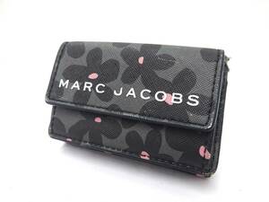 MARC JACOBS　マークジェイコブス　財布 　三つ折り財布　ミニ財布　花柄　ブラック　YZ-54