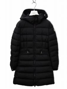 モンクレール MONCLER BETULONG GIUBBOTTO ナイロン ジップ ロング ダウンコート ジャケット 0(S) BLACK(ブラック) レディース