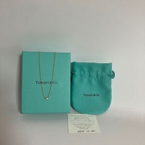 美品 TIFFANY&Co. ティファニー バイザヤード ダイヤネックレス 750