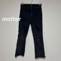 mother マザー ADED BLACK INSIDER CROPデニムパンツ