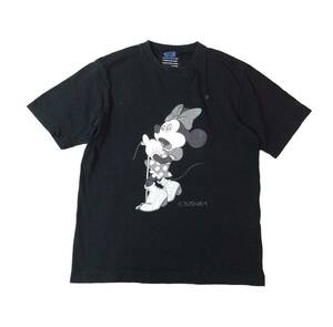 Roen ロエン Disney ディズニー ミニー 半袖Tシャツ カットソー トップス ブラック 黒 46 送料250円 (ma)