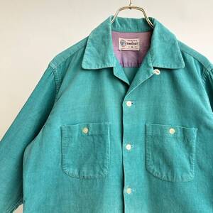 希少《 Good Condition / TOWNCRAFT 》50s 美品【 タウンクラフト ティファニーブルー M コーデュロイ ボックスシャツ ビンテージ 】