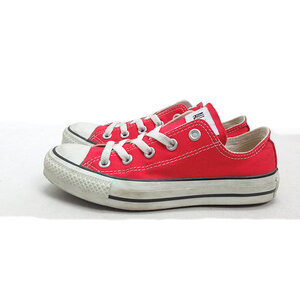 s■【22.5cm】コンバース/CONVERSE ALL STAR キャンバス地 スニーカー■赤/LADIES/48【中古】