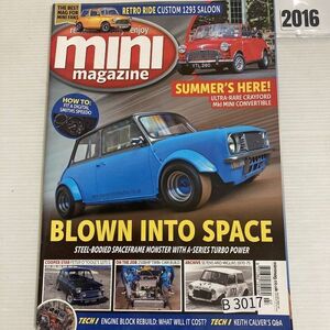 B3017　2016　「MINI MAGAZINE」　ミニマガジン　英国　旧車雑誌　英国車　ビンテージ　自動車