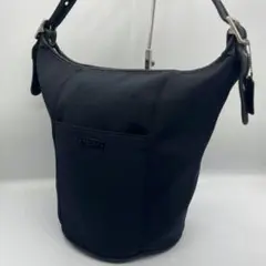 良品✨COACH コーチ　バケツ型ショルダーバッグ　ナイロン　ブラック　6204