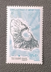 cλ2y4-2f　仏領南極2008年　サンポール島・1枚完