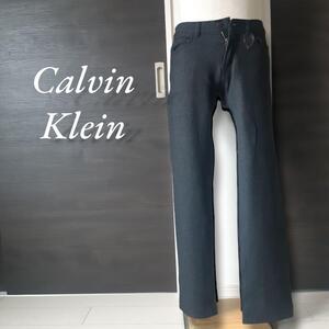 【美品】Calvin Klein ウールテーパードパンツ 縦ストレッチ サイズ2