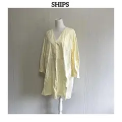 SHIPS シップス　SOMELOS ストライプ　スキッパー　オーバー　シャツ