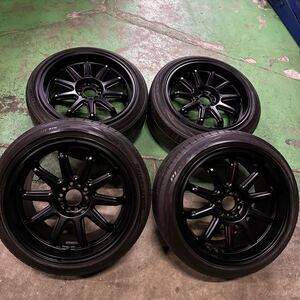 美品!!5ZIGEN ファイヤーボール★9J+45 PCD100-5穴★215/45R17★《ローダウン車》86・BRZ等!!