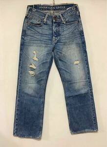 Z-1304 AMERICAN EAGLE アメリカンイーグル デニムパンツ W29 ダメージ加工 ユーズド加工 LOW RISE BOOT ジーンズ ジーパン メキシコ製