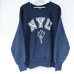 チャンピオン リバースウィーブ スウェット XLサイズ Champion Reverse Weave NYU printed sweat shirt