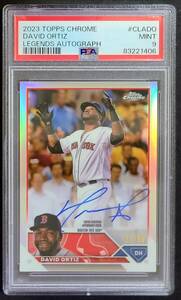 (オルティーズ) 2023 Topps Chrome David Ortiz Legend Refractor Auto PSA9 50枚限定 直書き直筆サイン リフラクター レッドソックス