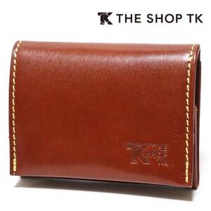 《THE SHOP TK ザ ショップ ティーケー》新品 ポケット付き レザーコインケース 大きく開く小銭入れ A9223