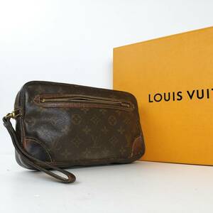 1円　1スタ　LOUIS VUITTON　ルイヴィトン　モノグラム マルリード ドラゴンヌ クラッチバッグ セカンドバッグ PVC　ブラウン