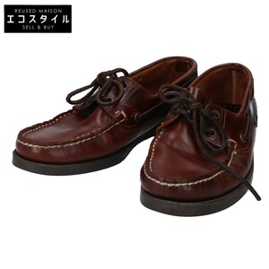 Paraboot パラブーツ 0519 BARTH/AMERICA バース レザー デッキ シューズ 6 ブラウン メンズ