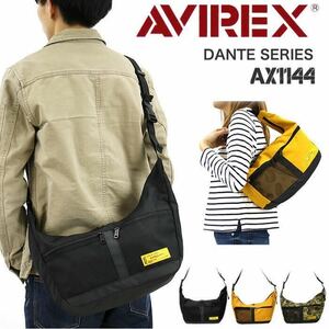 AVIREX DANTEシリーズ 2WAYショルダーバッグ AX 1144 ショルダーバック 斜めがけ 斜め掛けバッグ トートバッグ アヴィレックス マスタード