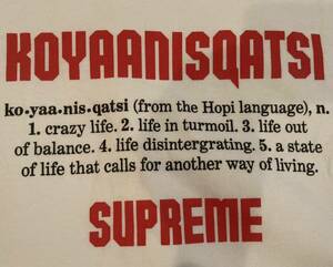 supreme T tee koyaanisqatsi コヤニスカッツィ シュプリーム L シャツ