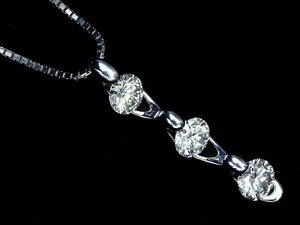 IIL12106SS【1円～】新品【RK宝石】《Diamond》極上ダイヤモンド 総計1.59ct K18WG 超高級 トリロジー ネックレス ダンシングストーン