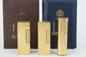 【3点セット】dunhill ダンヒル 高級ガスライター 喫煙具 動作未確認 ジャンク品【RO11】【RO7】【RN80】