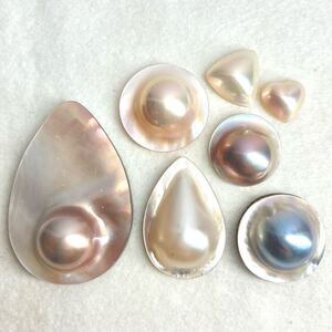 1円〜!!変形!!☆マベパールおまとめ136ct☆f 約27.2g ルース 裸石 宝石 pearl パール 半円真珠 ジュエリー jewelry w3ヤ13