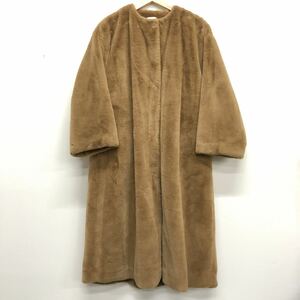 【CLANE】クラネ★ノーカラーリコファーコート NO COLLAR LICO FUR COAT ロングコート フェイクファー サイズ1 11103-0422 07