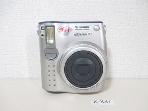 60837K 通電確認済 富士フィルム instax mini 10 チェキ インスタントカメラ FUJIFILM インスタックス シルバー 銀色◆1226