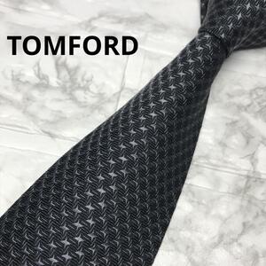 TOMFORD トムフォード　ネクタイ　総柄　星　スター　ビジネス　スーツ　シャツ　カフス　ソリッドタイ