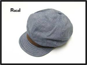 新品 M ￥7,980 【Racal Cap ラカル シャンブレーBIGキャスCAP キャスケット NAVY Racal キャスケット 帽子】