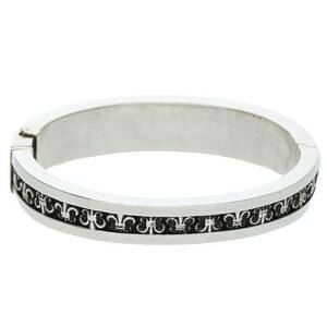 クロムハーツ Chrome Hearts NARROW V BS FLUER/ナローVバンドBSフレア シルバーバングル 中古 SJ02