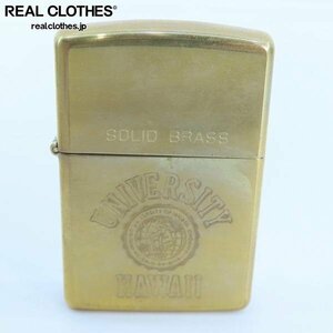 ZIPPO/ジッポー 1932-1992 UNIVERSITY HAWAII SOLID BRASS/ユニバーシティ ハワイ ソリッド ブラス/1992年製 /UPK