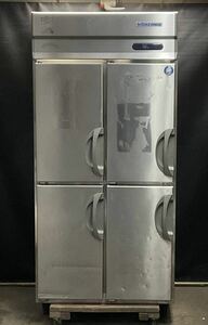 落札者引取 2013年製キタザワ業務用縦型4枚ドア冷蔵庫 URN-090RM6 単相100V電源 外寸(mm)W900×D650×H1950 中古実働品