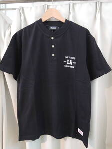  X-LARGE XLARGE エクストララージ COLLEGE LOGO HENLEY NECK S/S TEE ヘンリーネック ブラック M 人気品 送料\230～ 値下げ！