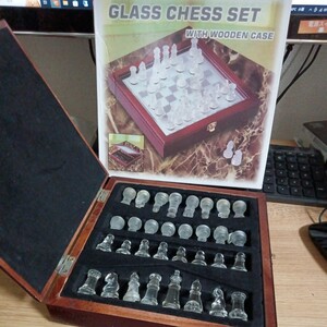 Grass Chess SET　グラス チェス セット　昭和レトロ 当時物 西東京0711-ひつじ-TA10