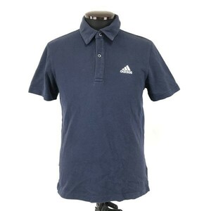 adidas★半袖ポロシャツ【Mens size -M/紺/navy blue】スポーツ/ゴルフ/Tops/Shirts◆BG978