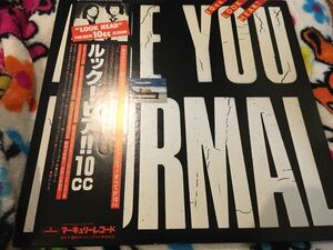 10CC★中古LP国内盤帯付「10㏄～ルック!ヒア!!」ヒプノシス