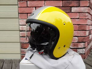 オマケ付き　ショウエイ(SHOEI) バイクヘルメット ジェット J・O XXL 美品　CARBURETTOR (キャブレター)TC-3 YELLOW/SILVER