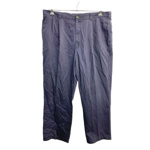 TOMMY HILFIGER チノパン W40 トミーヒルフィガー タックパンツ ビッグサイズ ネイビー 古着卸 アメリカ仕入 2410-172