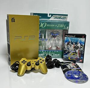 ★動作確認済★ SONY ソニー PlayStation2 SCPH-55000 GU ガンダム SONY tプレイステーション2 PS2 プレステ2 百式 ゴールド コントローラ